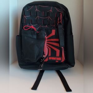 Spider-Man Miles Morales Utility Backpack New Blk & Red Webbed Bioworld Marvel